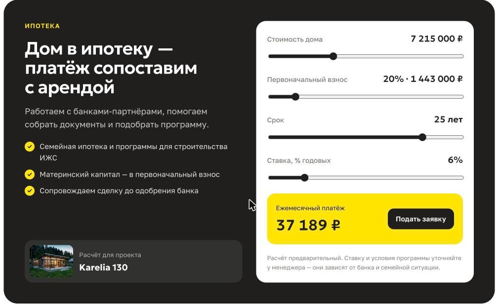 Ипотечный калькулятор на thehouse.one